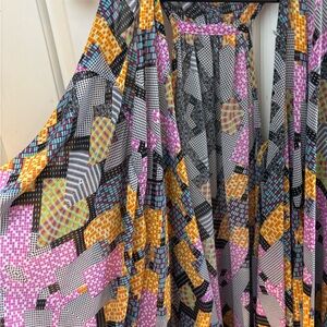 Colorful Geometric Patterned shawl top